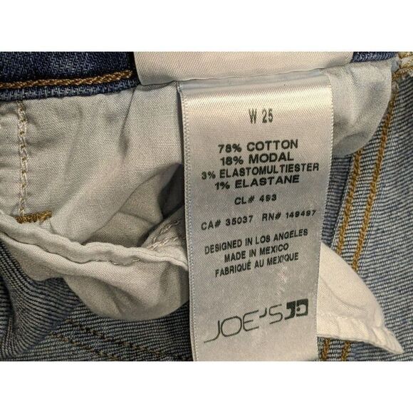 Joe's Womens Size 25 Flawless The Icon Mid Rise Skinny Cropped Denim Blue Jeans - Picture 6 of 12